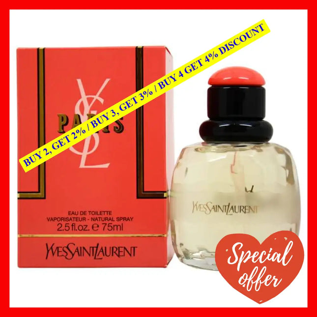 Paris By Yves Saint Laurent For Women - 2.5 Oz Edt Spray