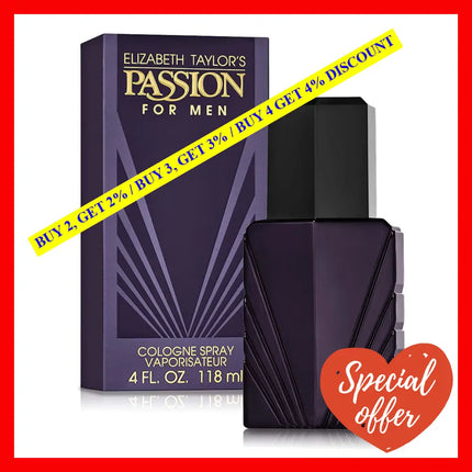 Passion By Elizabeth Taylor For Men - 4 Oz Edc Spray