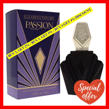 Passion By Elizabeth Taylor For Women - 2.5 Oz Edt Spray