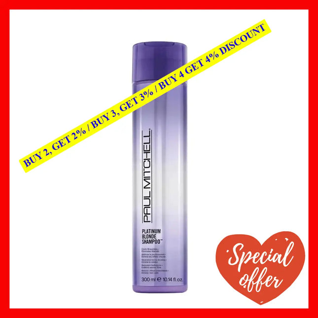 Paul Mitchell Platinum Blonde Purple Shampoo Cools Brassiness Eliminates Warmth For Color-Treated