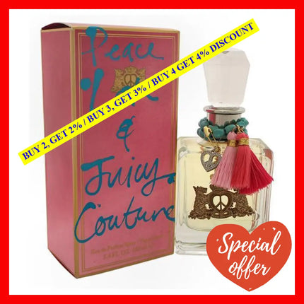 Peace Love & Juicy Couture By For Women - 3.4 Oz Edp Spray