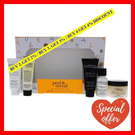 Peel And Reveal Kit By Philosophy For Unisex - 5 Pc 1Oz Detoxifying Charcoal Gel Oxygen Foam