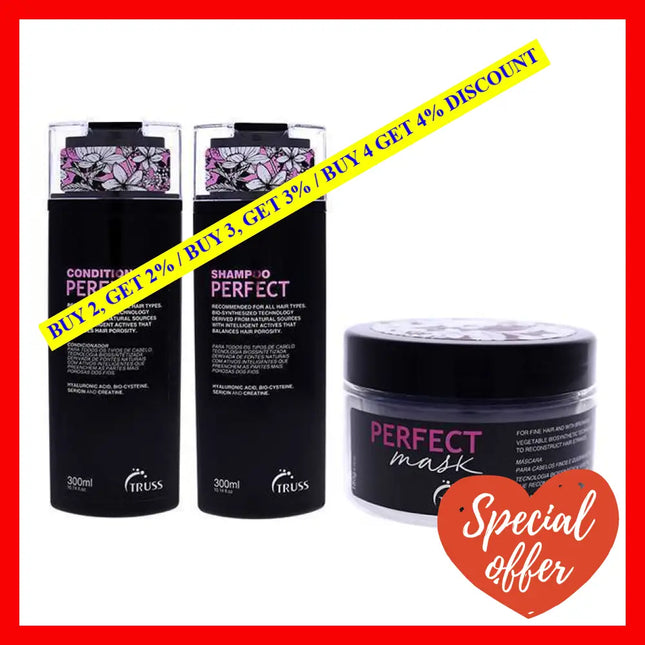 Perfect Shampoo And Conditioner Mask Kit By Truss For Unisex - 3 Pc 10.14 Oz 6.35 Masque