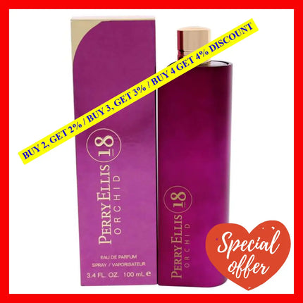 Perry Ellis 18 Orchid By For Women - 3.4 Oz Edp Spray