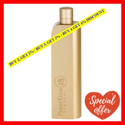 Perry Ellis 18 Sensual For Women Eau De Parfum Ml Spray 3.4 Oz / 100 Ml