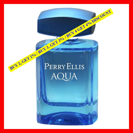 Perry Ellis Aqua For Men Edt Spray Eau De Toilette Ml 3.4 Oz / 100 Ml