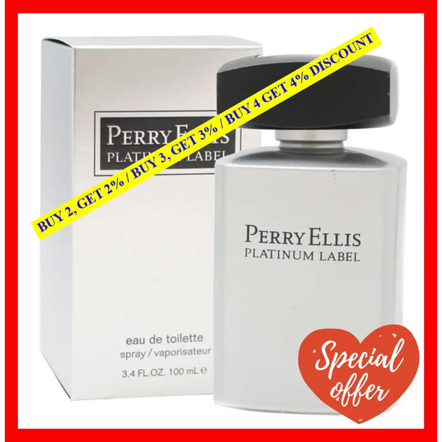 Perry Ellis Platinum Label By For Men - 3.4 Oz Edt Spray