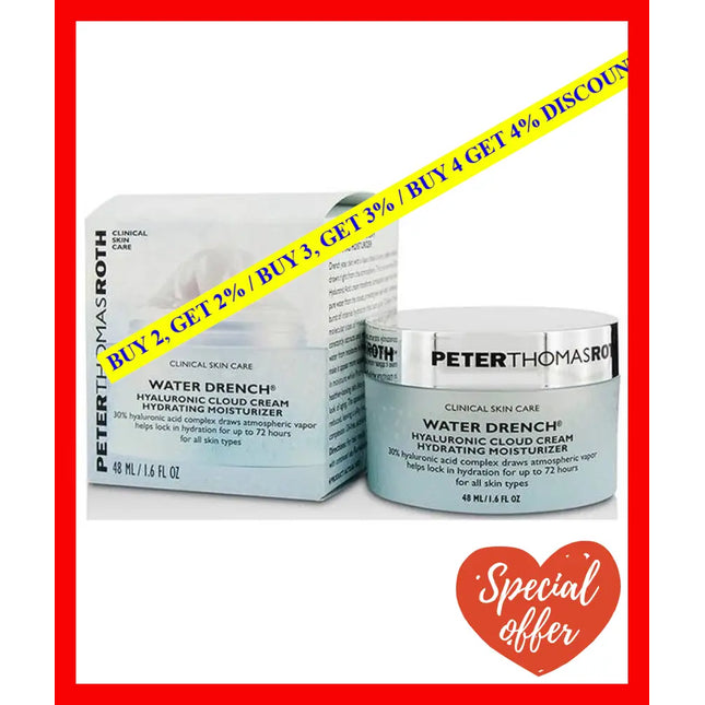 Peter Thomas Roth Water Drench Hyaluronic Cloud Cream Hydrating Moisturizer 50 Ml (670367005040)