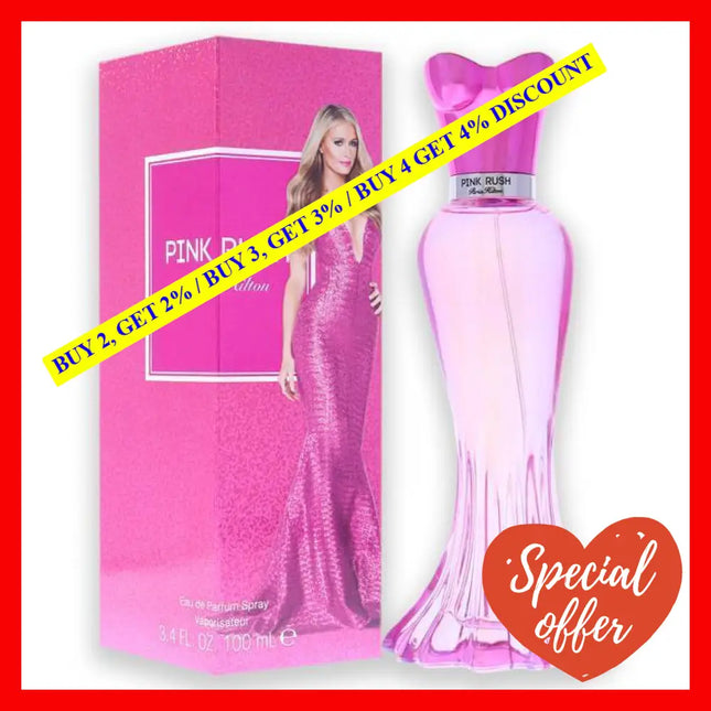 Pink Rush By Paris Hilton For Women - 3.4 Oz Edp Spray
