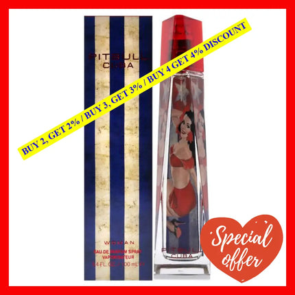 Pitbull Cuba By For Women - 3.4 Oz Edp Spray