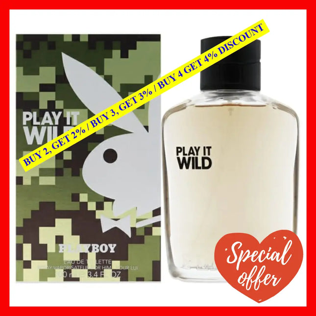 Play It Wild By Playboy For Men - 3.4 Oz Edt Spray