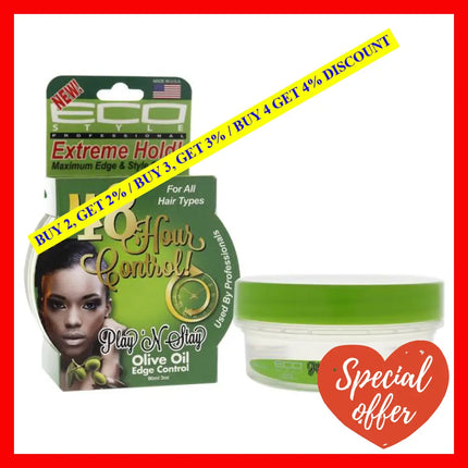 Playn Stay Edge Control Gel - Olive Oil By Ecoco For Unisex 3 Oz