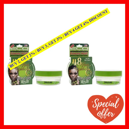 Playn Stay Edge Control Gel - Olive Oil By Ecoco For Unisex 3 Oz Pack Of 2