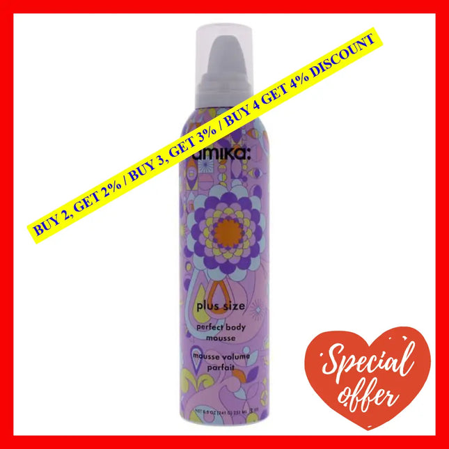 Plus Size Perfect Body Mousse By Amika For Unisex - 8.5 Oz