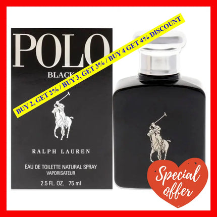 Polo Black By Ralph Lauren For Men - 2.5 Oz Edt Spray