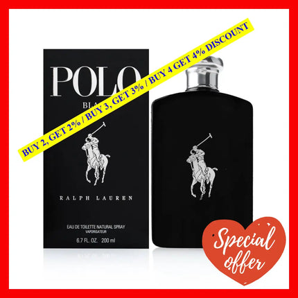 Polo Black By Ralph Lauren For Men - 6.7 Oz Edt Spray