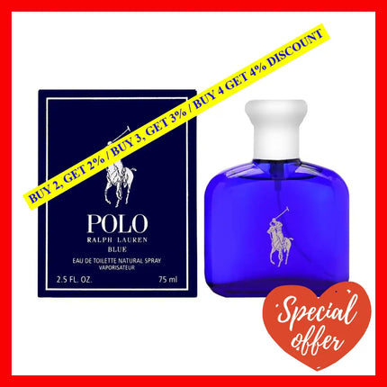 Polo Blue By Ralph Lauren For Men - 2.5 Oz Edt Spray