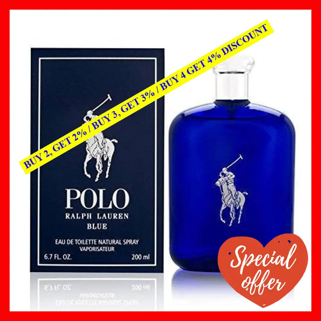 Polo Blue By Ralph Lauren For Men - 6.7 Oz Edt Spray