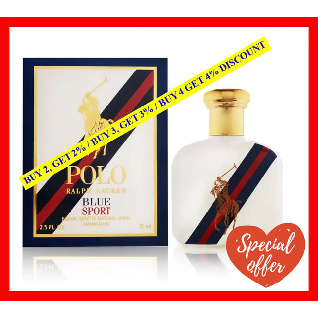 Polo Blue Sport By Ralph Lauren For Men - 2.5 Oz Edt Spray