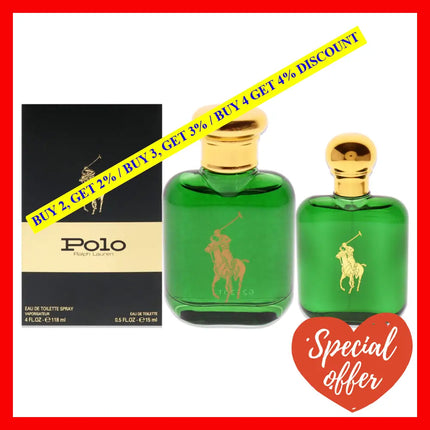 Polo Green By Ralph Lauren For Men - 2 Pc Gift Set 4Oz Edt Spray 0.5Oz Spray