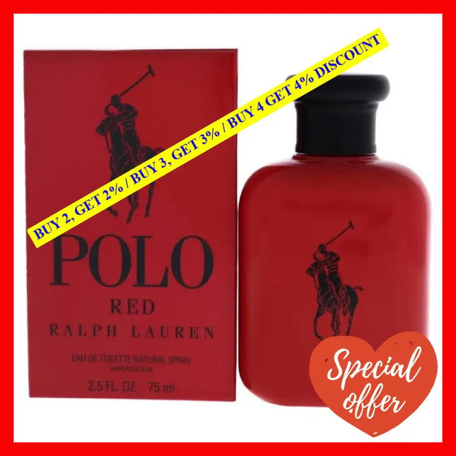 Polo Red By Ralph Lauren For Men - 2.5 Oz Edt Spray