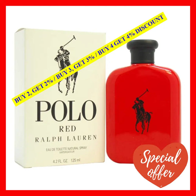 Polo Red By Ralph Lauren For Men - 4.2 Oz Edt Spray (Tester)