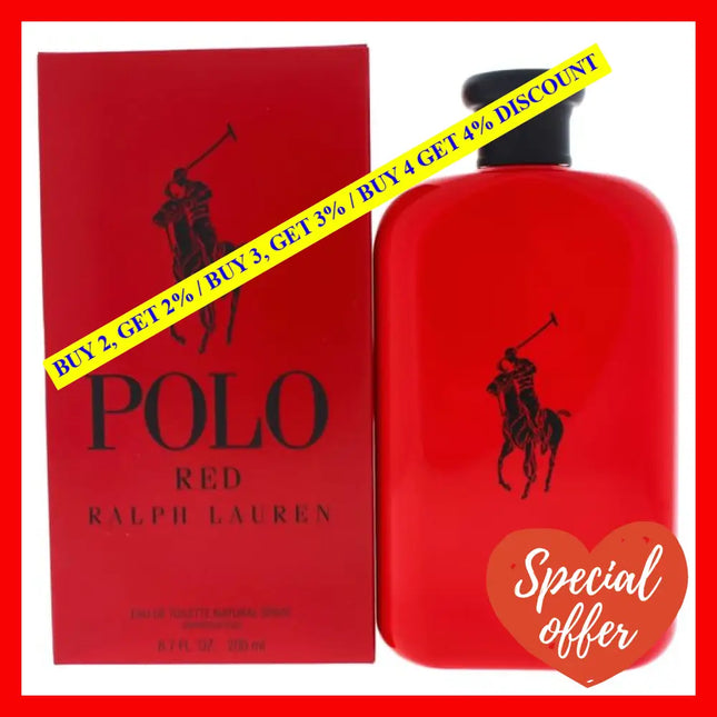 Polo Red By Ralph Lauren For Men - 6.7 Oz Edt Spray