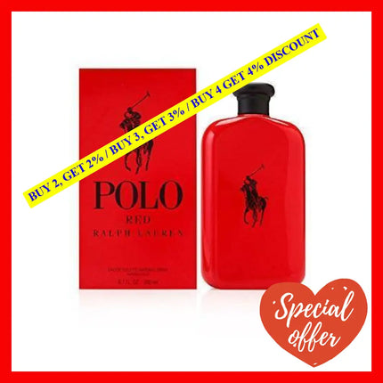 Polo Red By Ralph Lauren For Men - 6.7 Oz Edt Spray