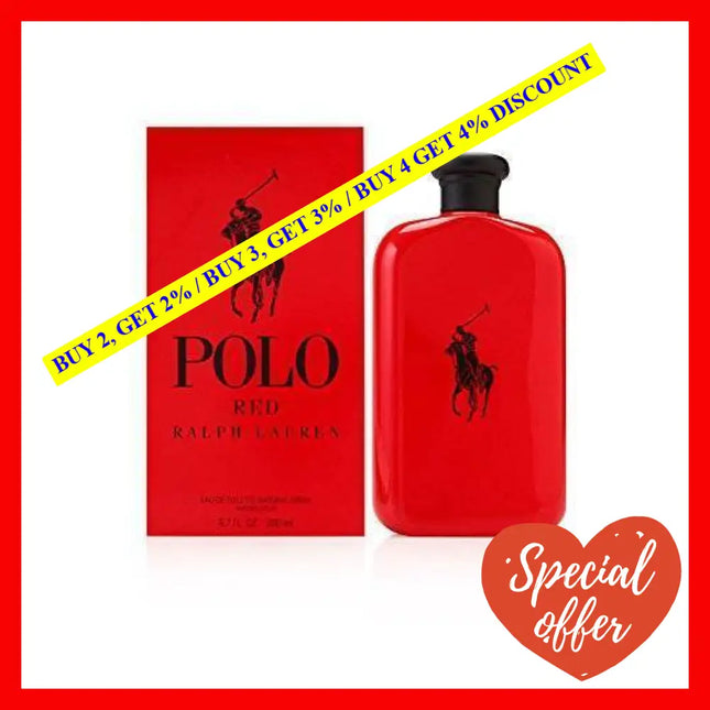 Polo Red By Ralph Lauren For Men - 6.7 Oz Edt Spray