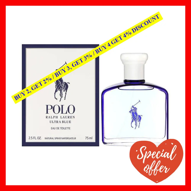 Polo Ultra Blue By Ralph Lauren For Men - 2.5 Oz Edt Spray