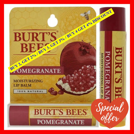 Pomegranate Moisturizing Lip Balm Blister By Burts Bees For Unisex - 0.15 Oz