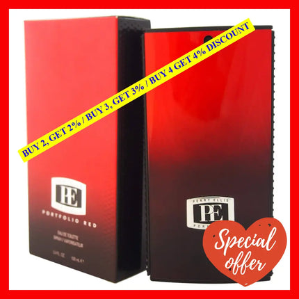 Portfolio Red By Perry Ellis For Men - 3.4 Oz Edt Spray