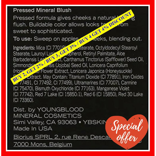 Pressed Mineral Blush - Nectar By Youngblood For Women 0.1 Oz