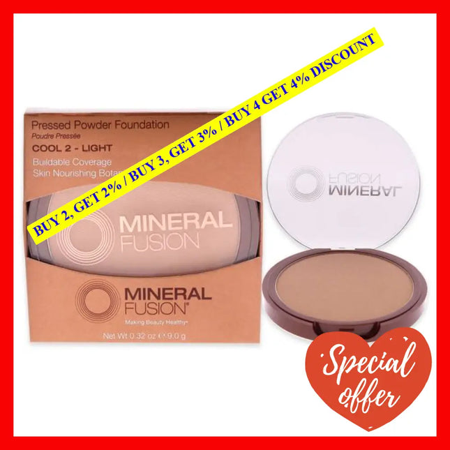 Pressed Powder Foundation - 02 Cool By Mineral Fusion For Women 0.32 Oz