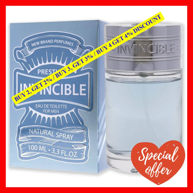 Prestige Invincible By New Brand For Men - 3.3 Oz Edt Spray