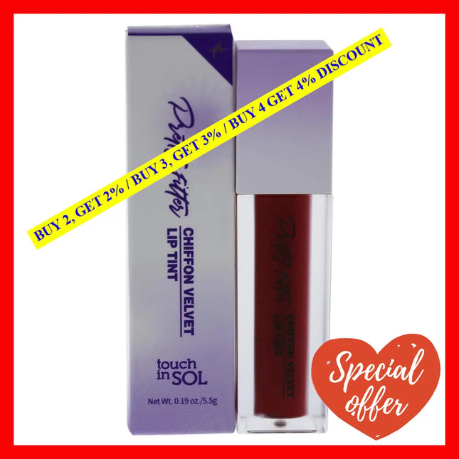Pretty Filter Chiffon Velvet Lip Tint - 9 Coral Dahlia By Touch In Sol For Women 0.19 Oz Lipstick