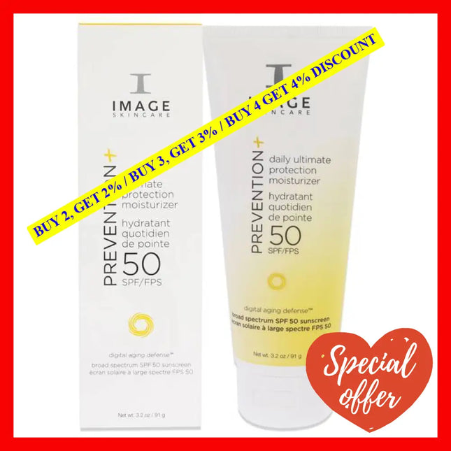 Prevention Plus Daily Ultimate Protection Moistrurizer Spf 50 By Image For Unisex - 3.2 Oz