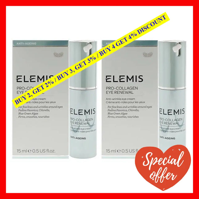 Pro-Collagen Eye Renewal By Elemis For Unisex - 0.5 Oz Cream Pack Of 2