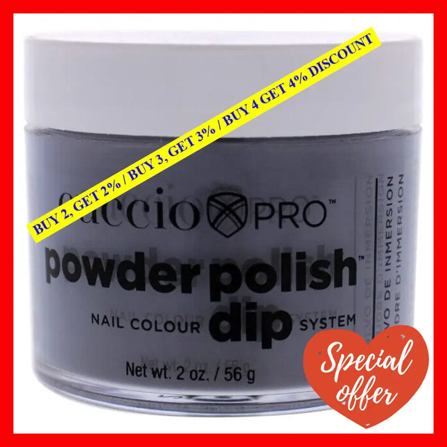Pro Powder Polish Nail Colour Dip System - Black With Red Glitter By Cuccio For Women 1.6 Oz