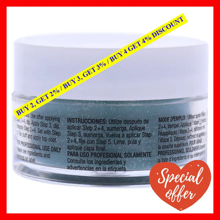 Pro Powder Polish Nail Colour Dip System - Green Glitter With Blue Undertones By Cuccio For Women