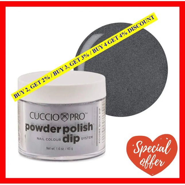 Pro Powder Polish Nail Colour Dip System - Grey With Mica By Cuccio For Women 2 Oz