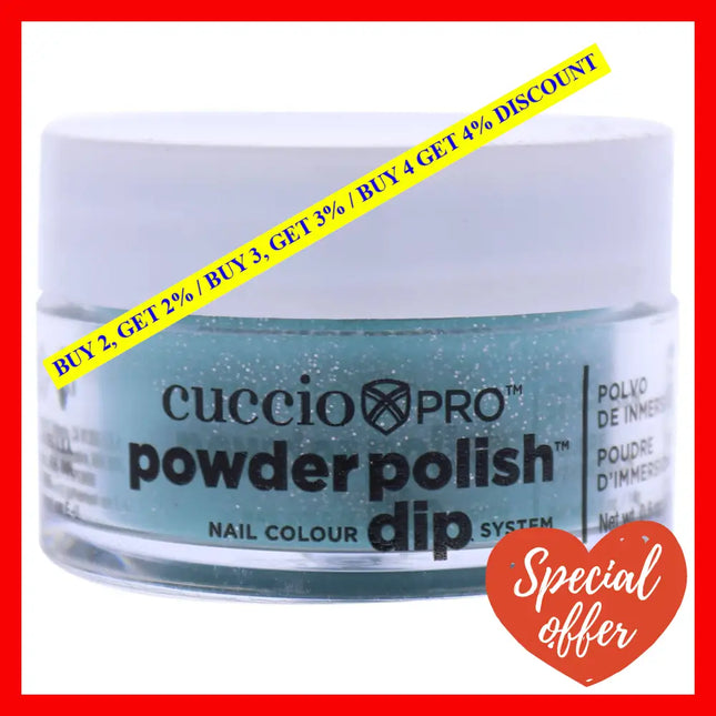 Pro Powder Polish Nail Colour Dip System - Jade With Silver Glitter By Cuccio For Women 0.5 Oz