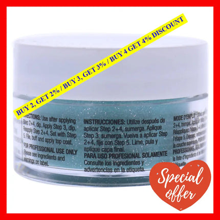 Pro Powder Polish Nail Colour Dip System - Jade With Silver Glitter By Cuccio For Women 0.5 Oz