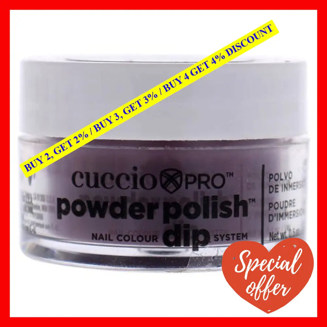 Pro Powder Polish Nail Colour Dip System - Plum With Black Undertones By Cuccio For Women 0.5 Oz