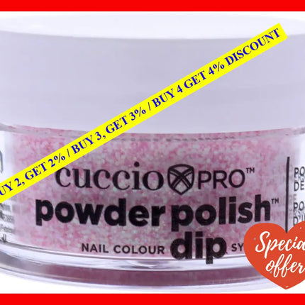 Pro Powder Polish Nail Colour Dip System - Soft Pink Glitter By Cuccio For Women 0.5 Oz