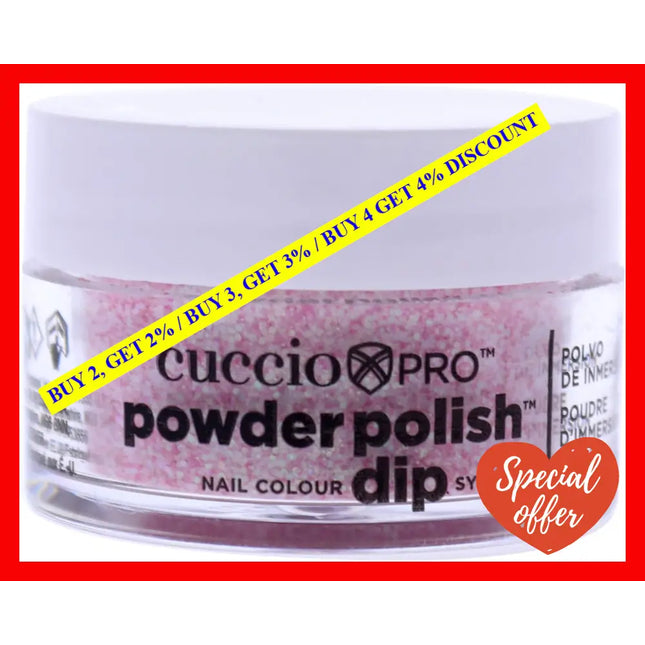 Pro Powder Polish Nail Colour Dip System - Soft Pink Glitter By Cuccio For Women 0.5 Oz