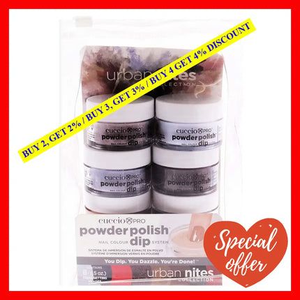 Pro Powder Polish Nail Colour Dip System - Urban Nites By Cuccio For Women 8 X 0.5 Oz Peppermint