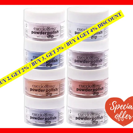 Pro Powder Polish Nail Colour Dip System - Urban Nites By Cuccio For Women 8 X 0.5 Oz Peppermint