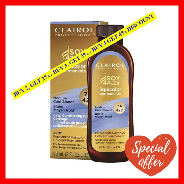 Professional Liquicolor Permanent Hair Color - 42D Medium Cool Blonde By Clairol For Unisex 2 Oz