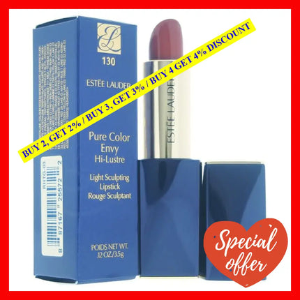 Pure Color Envy Hi-Lustre Light Sculpting Lipstick - 130 Slow Burn By Estee Lauder For Women 0.12 Oz